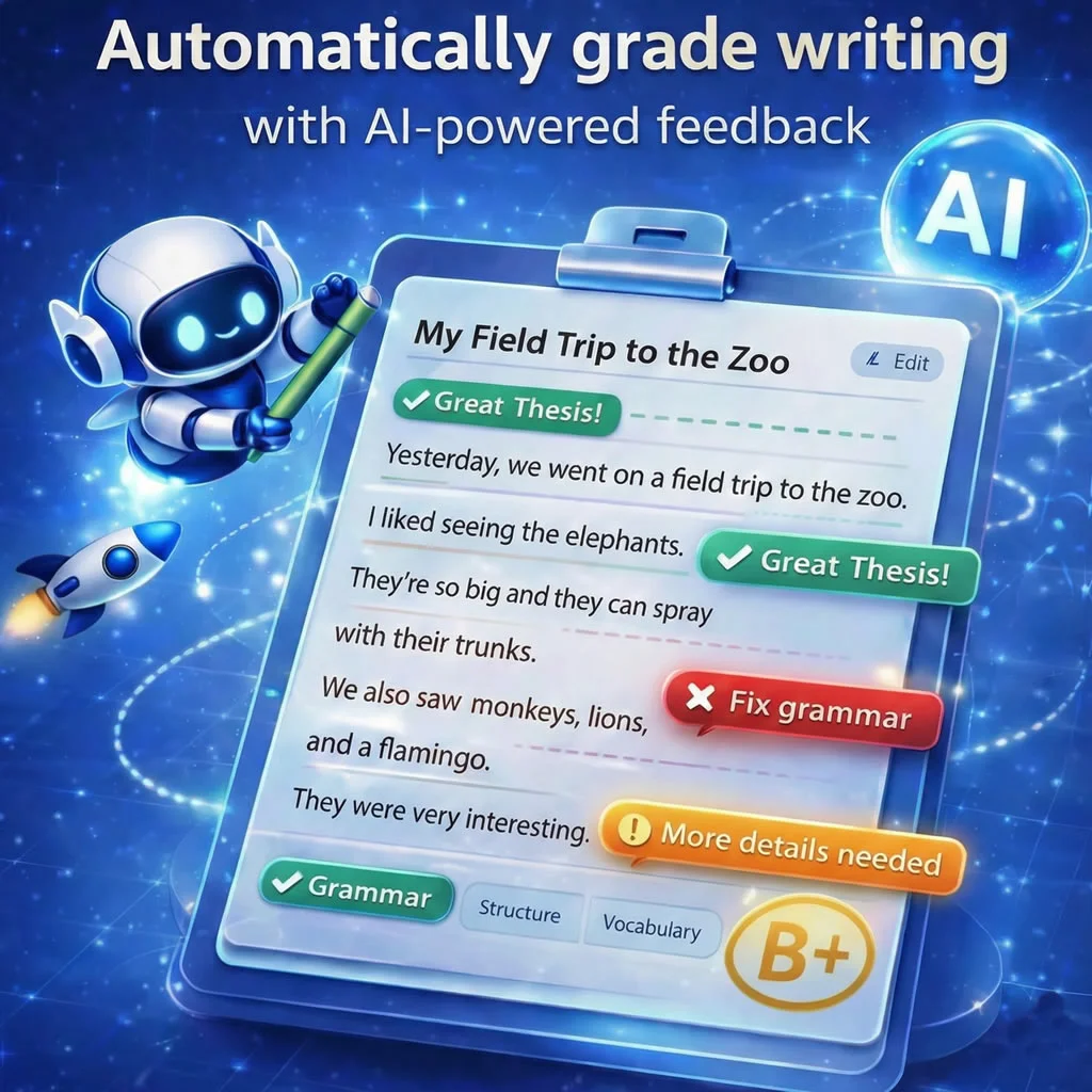 Automatically grade writing with AI-powered feedback Automatically grade writing with AI-powered feedback